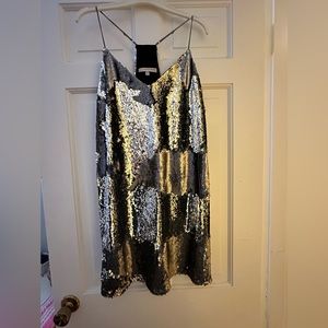 Lavender Brown sequin mini dress